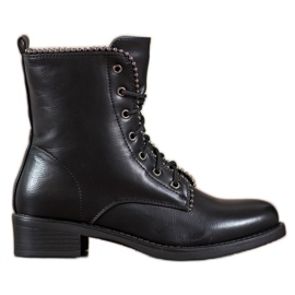 Janessa Ghete clasice cu dantelă negru