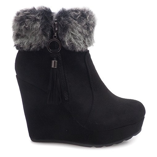 Cizme pe pană 58-385 negru