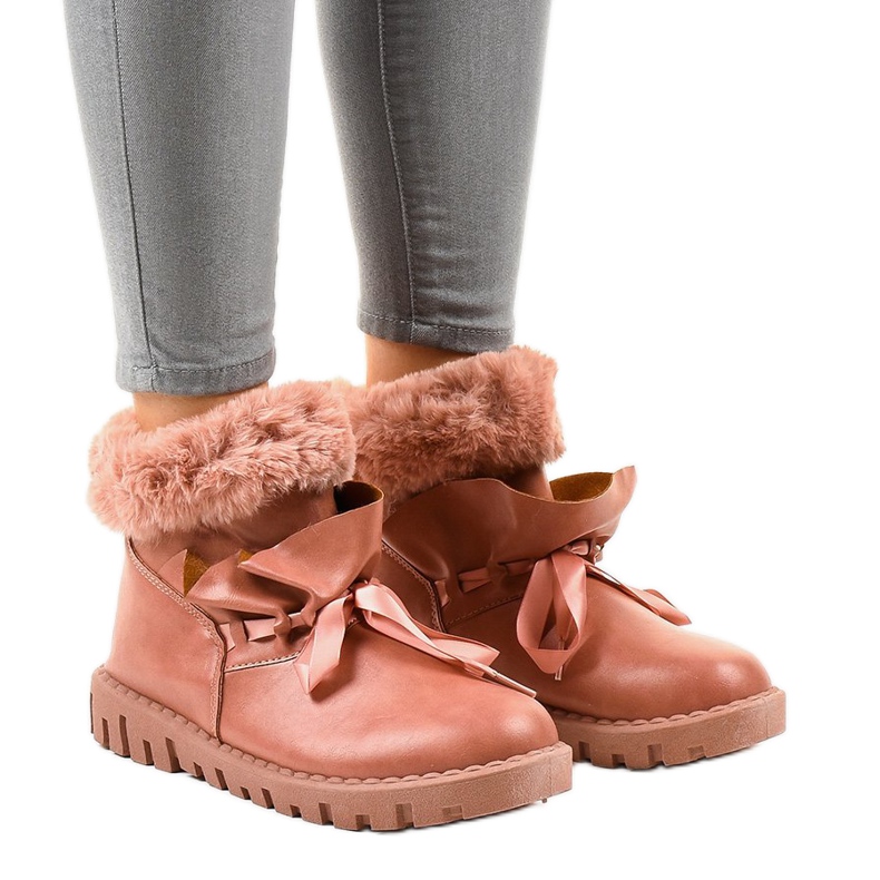 Adidași roz izolați cu fermoar 428-6