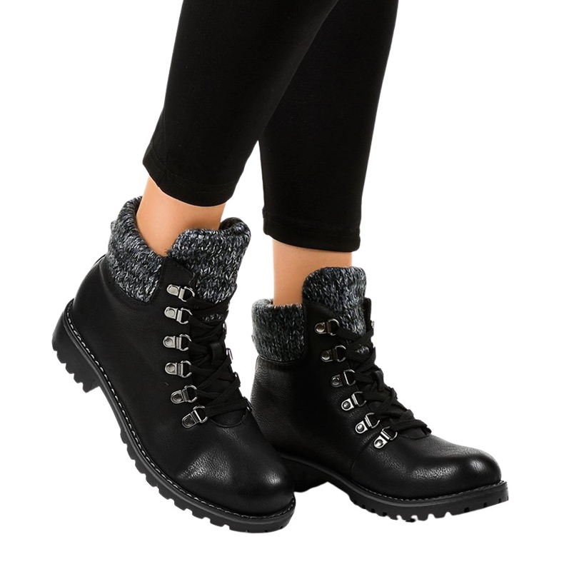 Cizme de drumeție negre fără izolație Z186 negru