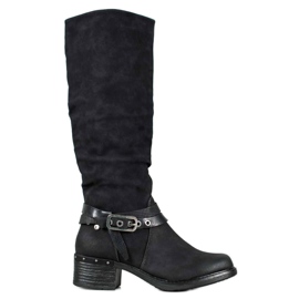 SHELOVET Cizme Cu Curea Decorativă negru SHELOVET Cizme Cu Curea Decorativă negru