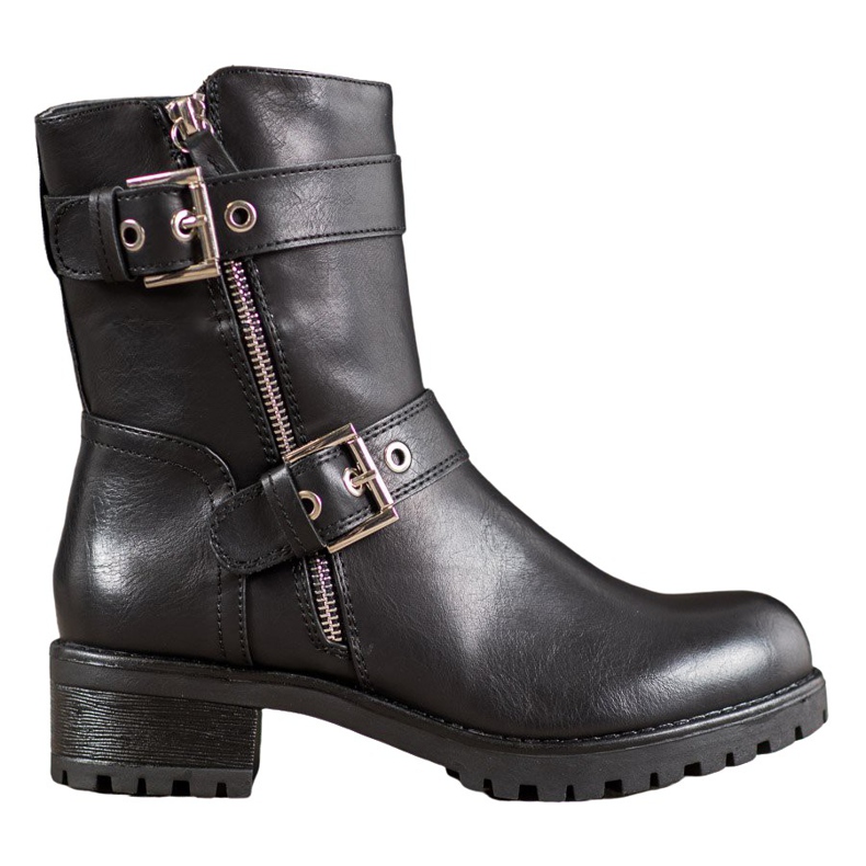 SHELOVET Muncitori cu fermoar ornamentat negru