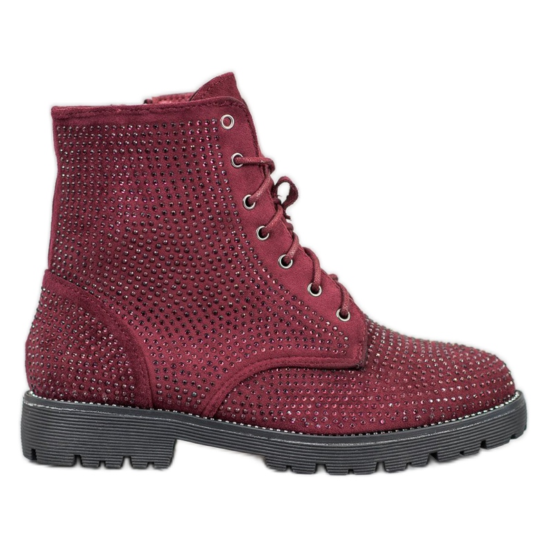 Sweet Shoes Cizme din piele de căprioară burgundă roșu