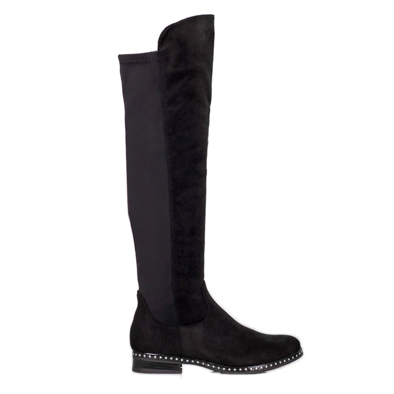 Forever Folie Cizme peste genunchi cu Lycra negru Forever Folie Cizme peste genunchi cu Lycra negru
