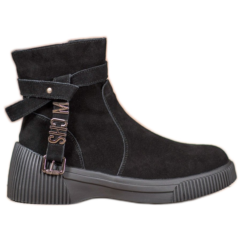 Filippo Ghete din piele pe platformă negru