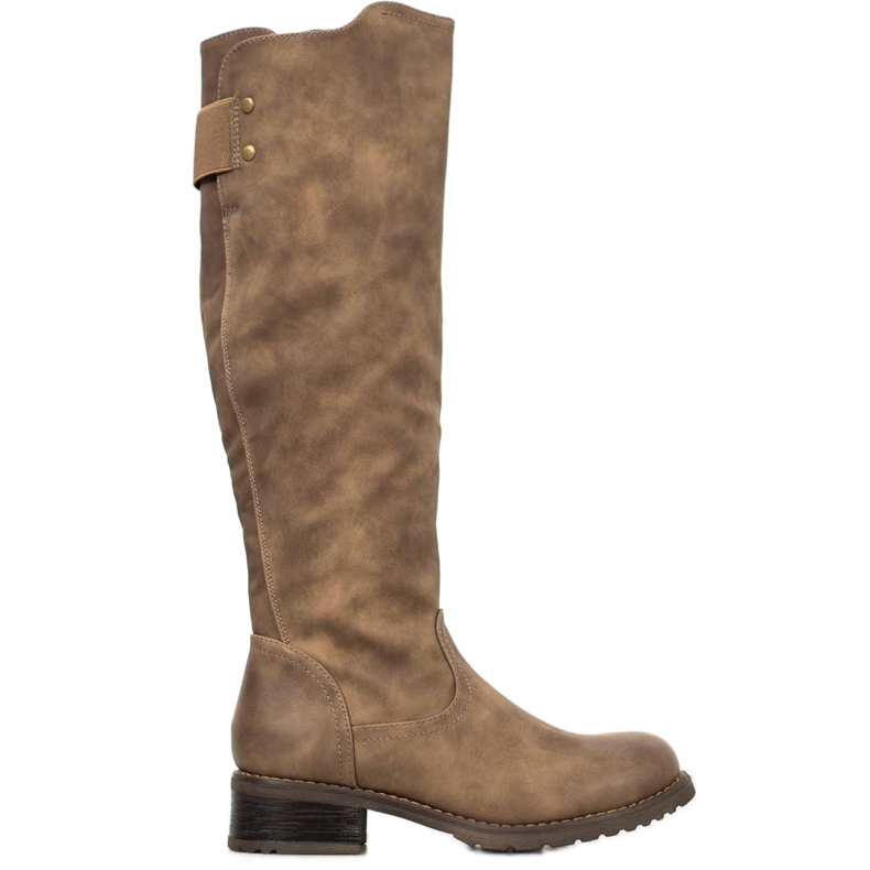 Super Me Cizme din piele ecologică maro