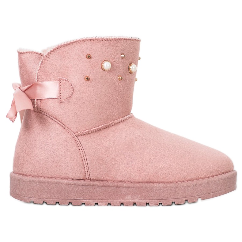 SHELOVET Mukluki cu margele roz