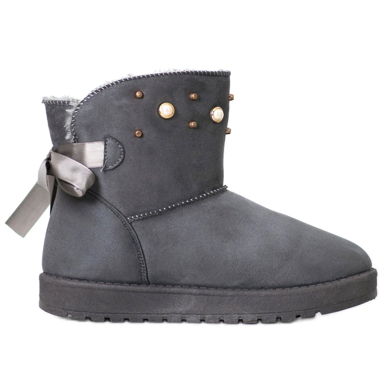 SHELOVET Mukluki cu margele gri