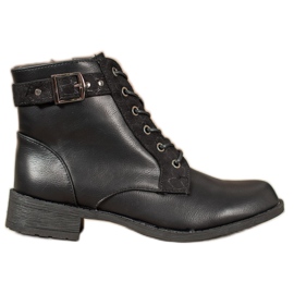 Small Swan Ghete clasice cu dantelă negru