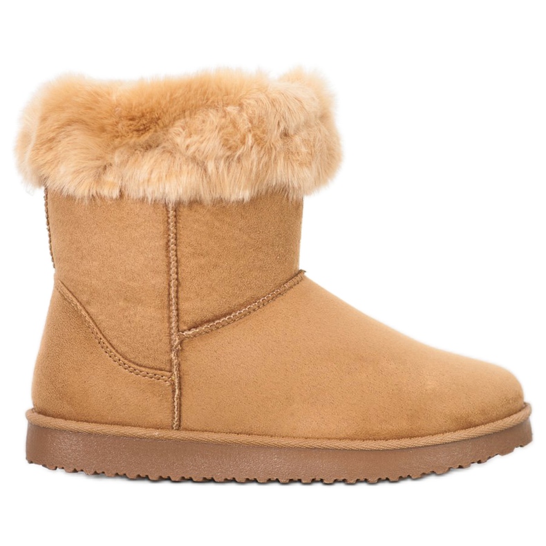 Sport Mukluki cald cu blană maro