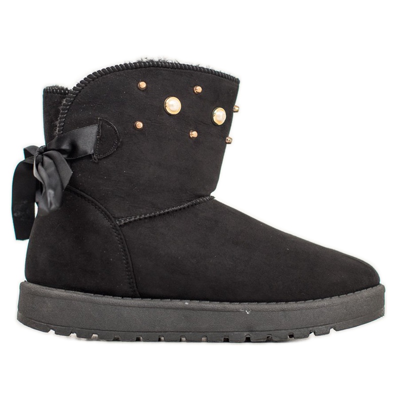 SHELOVET Mukluki cu margele negru