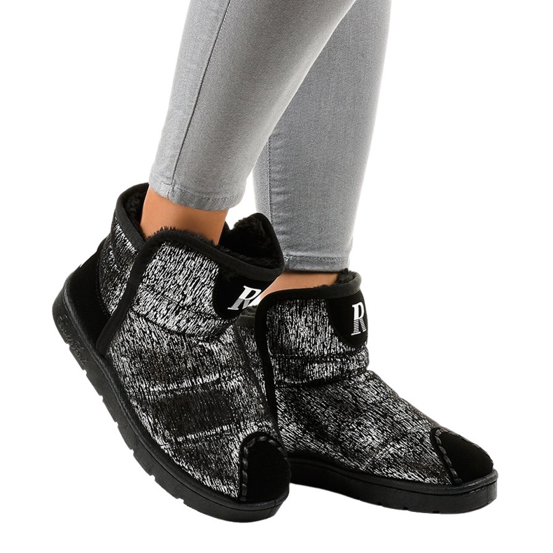 Cizme eschimos argintii cu emu FC232-19 gri