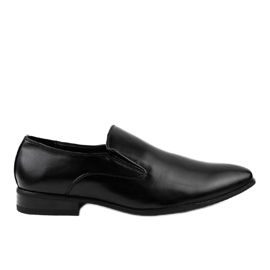 Încălțăminte elegantă neagră 6-317 mocasini negru