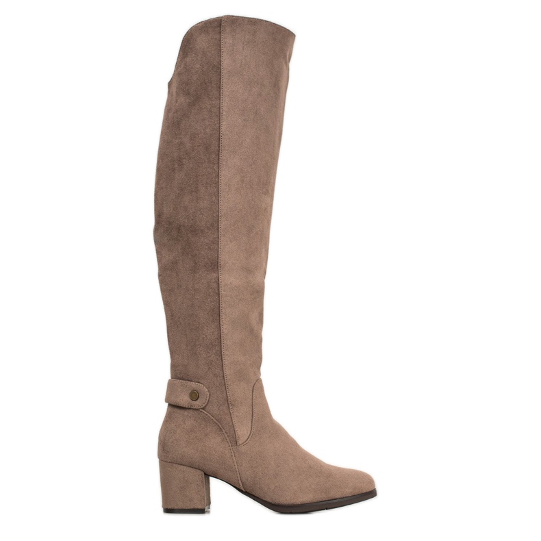 Goodin Cizme calde deasupra genunchiului maro