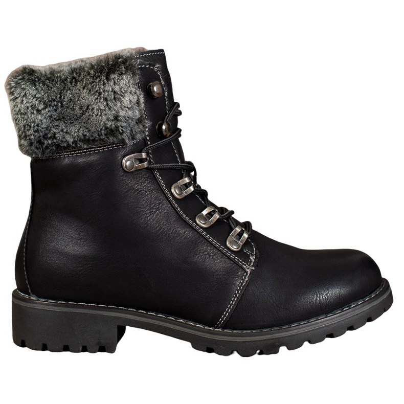 SHELOVET Capcani legați cu blană negru