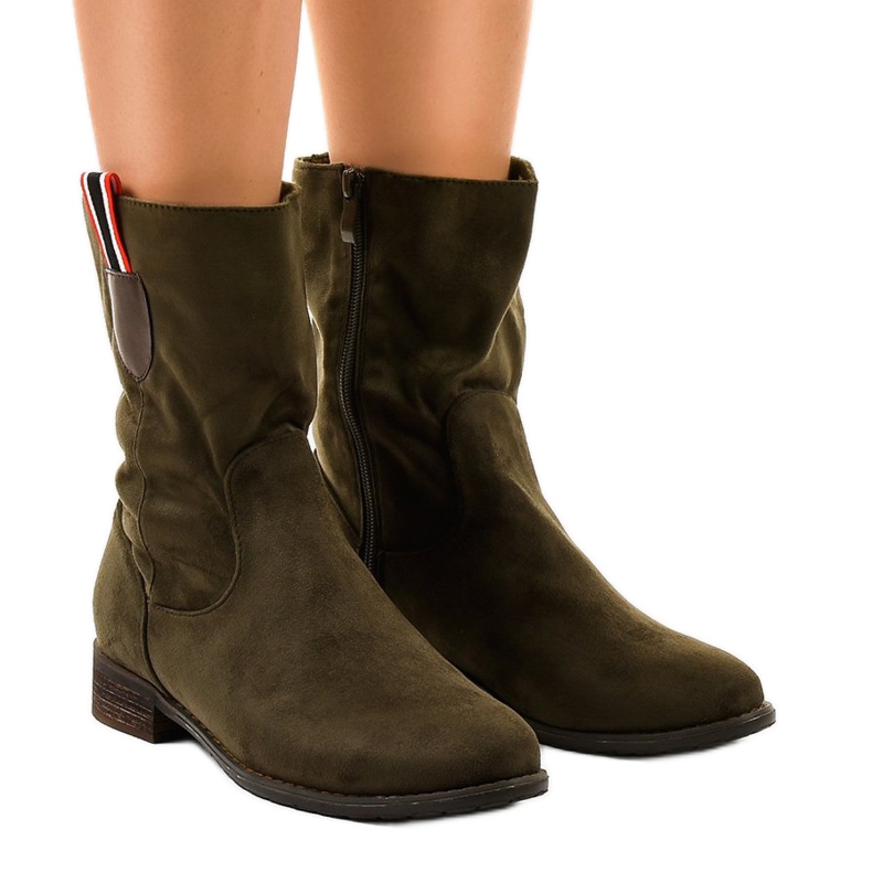 Cizme plate cu izolație verde 99-110