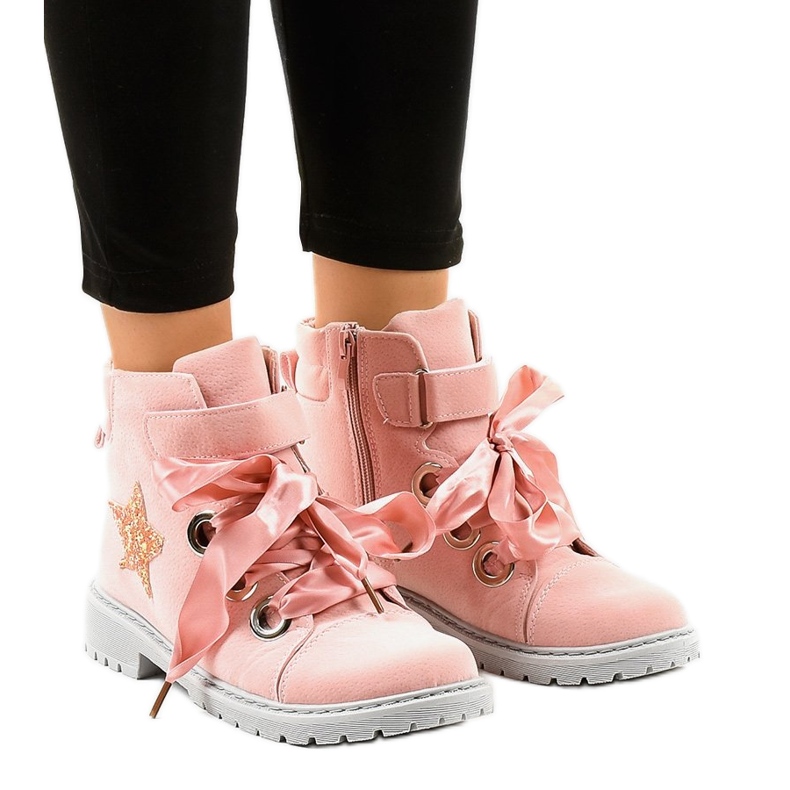 BM Ghete de drumeție roz cu stea TL51-4