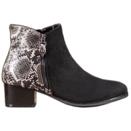 Kylie Cizme cu imprimeu șarpe negru