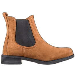 Ideal Shoes Cizme casual Chelsea maro Ideal Shoes Cizme casual Chelsea maro