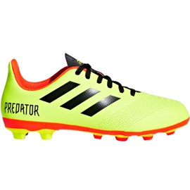 Ghete de fotbal Jr adidas Predator 18.4 FxG Jr DB2321 multicolor verde