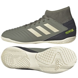 Ghete de fotbal Adidas Predator 19.3 In Jr EF8219 nuanțe de gri Ghete de fotbal Adidas Predator 19.3 In Jr EF8219 nuanțe de gri