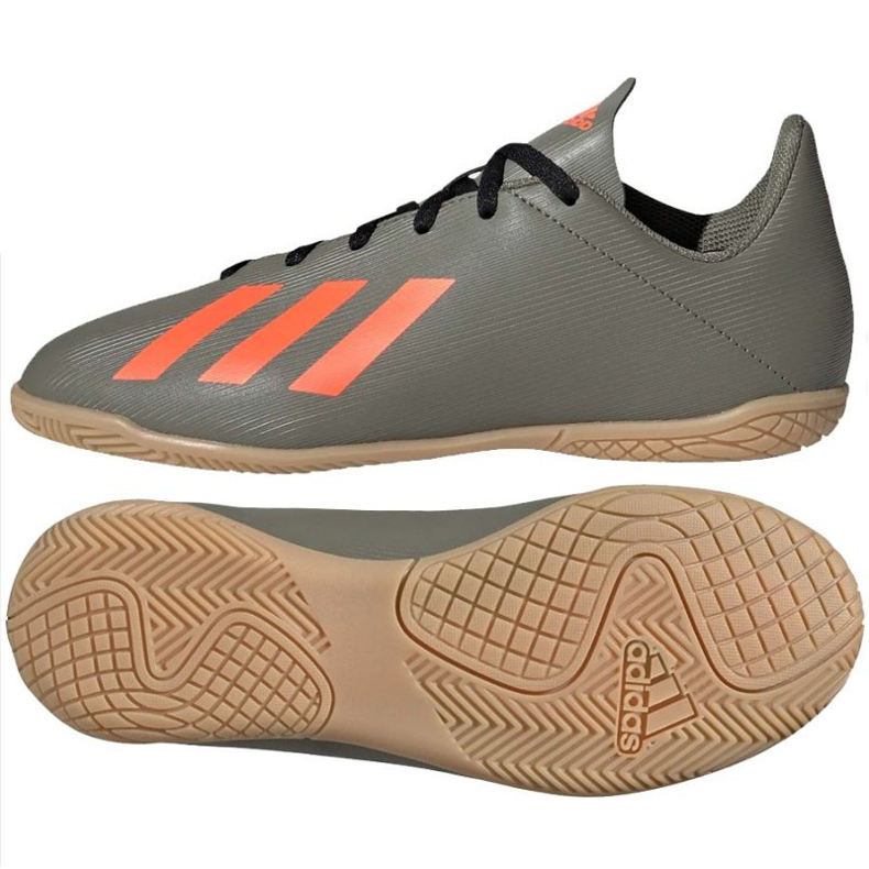 Ghete de fotbal Adidas X 19.4 In Jr EF8379 nuanțe de gri