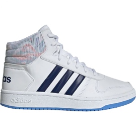 Pantofi Adidas Hoops Mid 2.0 Jr EE8546 alb Pantofi Adidas Hoops Mid 2.0 Jr EE8546 alb