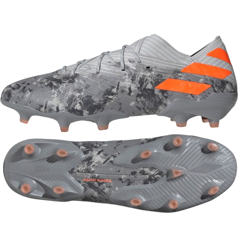 Ghete de fotbal Adidas Nemeziz 19.1 Fg M EF8281 roșu gri