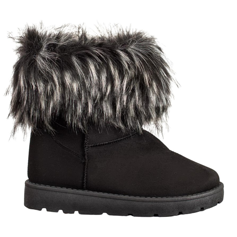 SHELOVET Mukluki negru cu blană