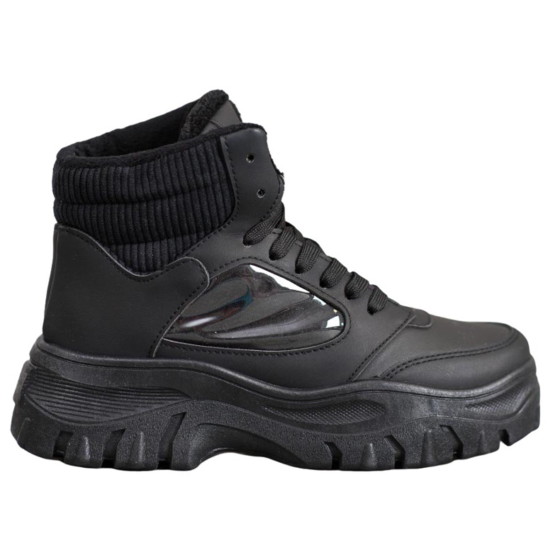 SHELOVET Cizme la modă cu dantelă negru