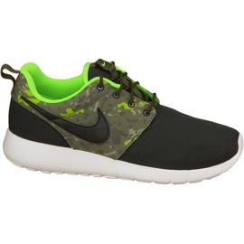 Pantofi Nike Roshe One Print Gs M 677782-008 negru multicolor verde