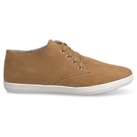 Adidași înalți la modă 3232 Camel maro