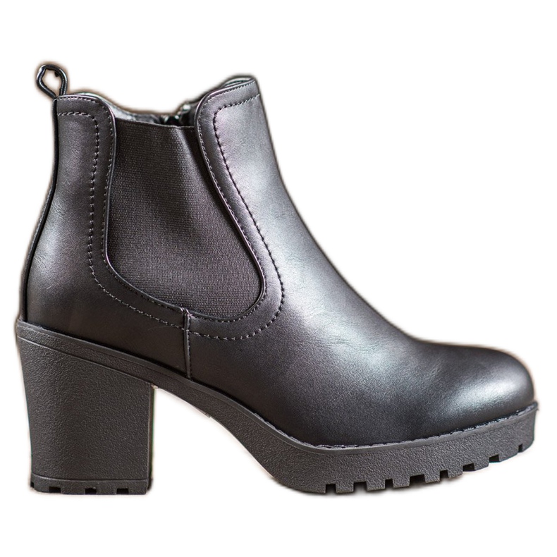 Bella Paris Cizme pe platformă pe fermoar negru