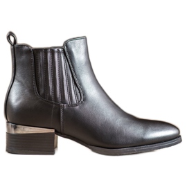 Super Mode Cizme cu toc decorativ negru