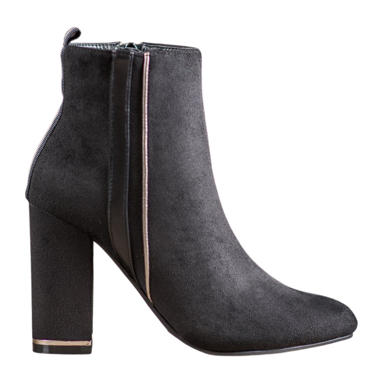 Erynn Cizme din piele de căprioară cu curea decorativă negru