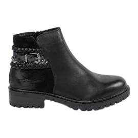 Erynn Muncitori slabi cu centură decorativă negru Erynn Muncitori slabi cu centură decorativă negru