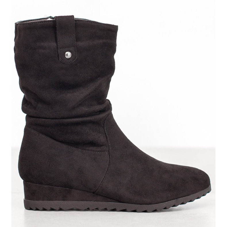 SHELOVET Cizme de cowboy pe o pană negru SHELOVET Cizme de cowboy pe o pană negru