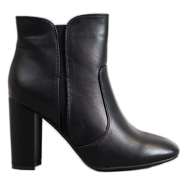 Super Mode Ghete negre din piele ecologică negru Super Mode Ghete negre din piele ecologică negru