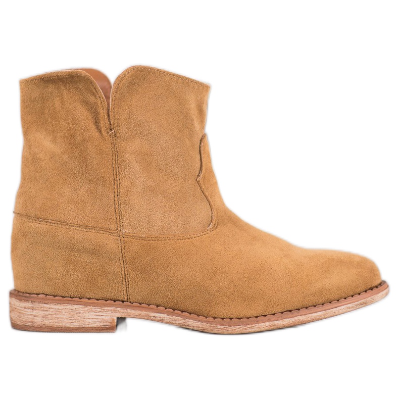 Bella Paris Cizme de cowboy din piele de căprioară maro