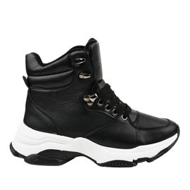 Adidași negri cu izolație pentru femei C-3132 negru