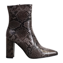 Seastar Snake Print Boot maro multicolor