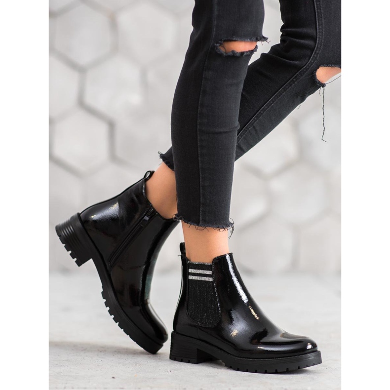 SHELOVET Ghete sportive pe platformă negru