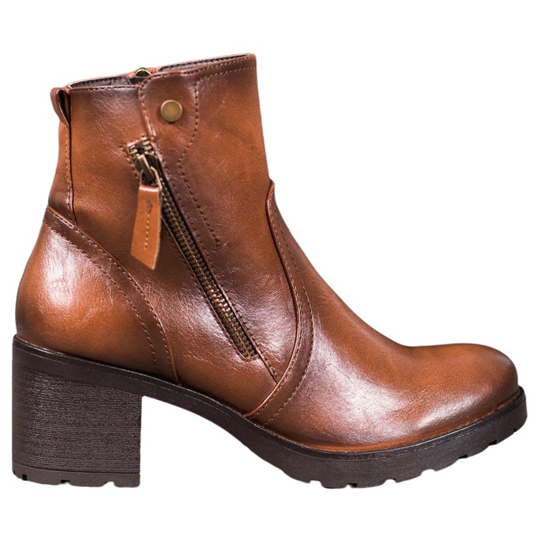 SHELOVET Ghete cu fermoar maro SHELOVET Ghete cu fermoar maro