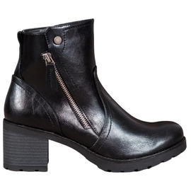 SHELOVET Ghete cu fermoar negru SHELOVET Ghete cu fermoar negru