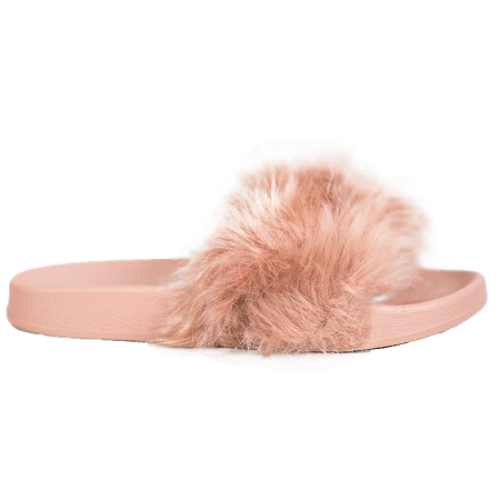 SHELOVET Papuci din cauciuc cu blană multicolor