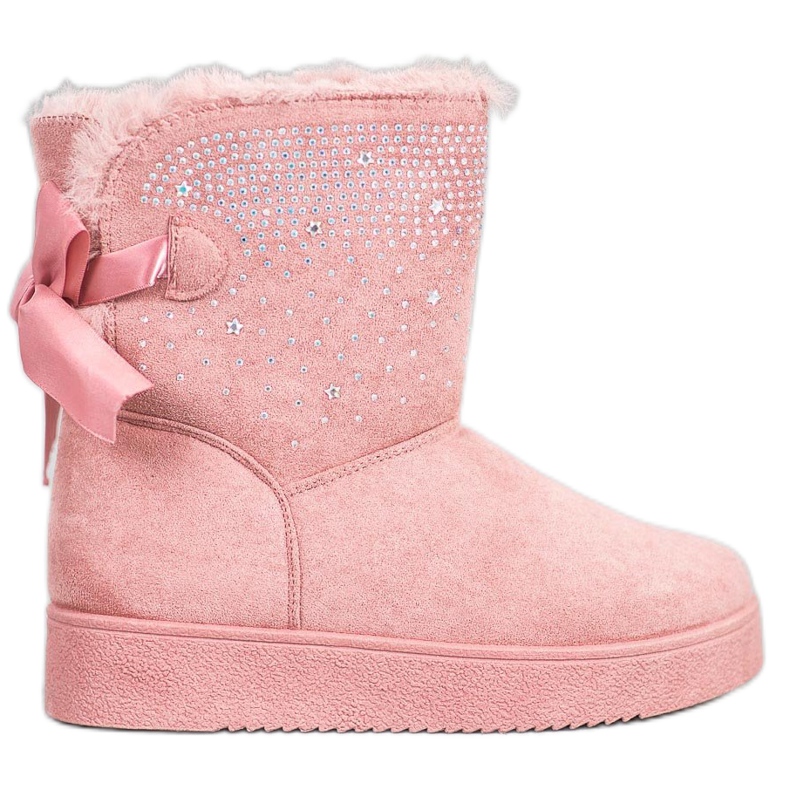 SHELOVET Mukluki Cu Cristale roz