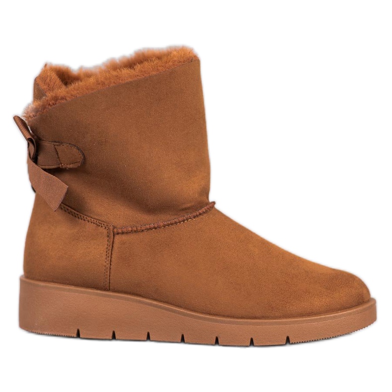 SHELOVET Camel Mukluki pe platformă maro