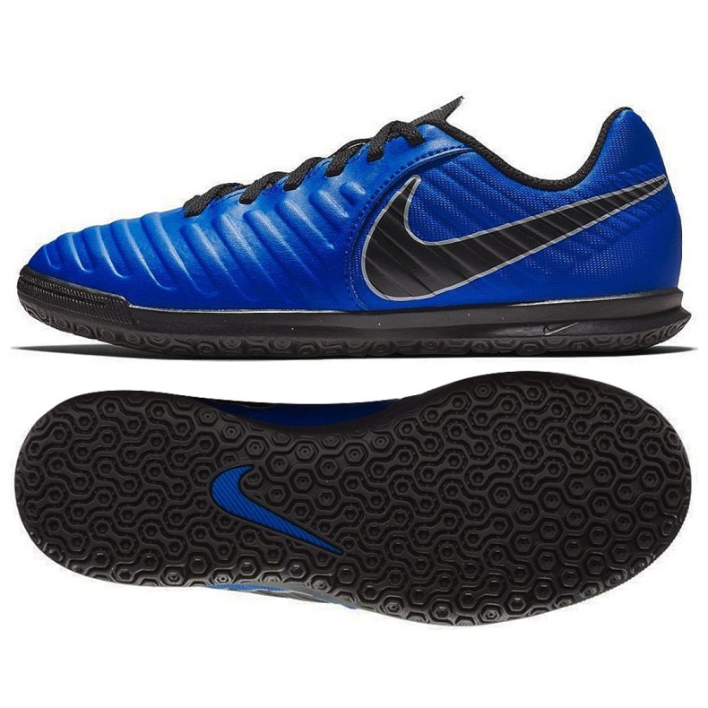 Pantofi de fotbal Nike Tiempo Legend 7 Club Ic Jr AH7260 400 albastru marin albastru