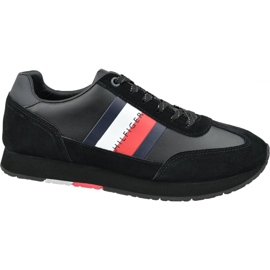 Încălțăminte Tommy Hilfiger Corporate Leather Flag Runner M FM0FM02380 990 negru