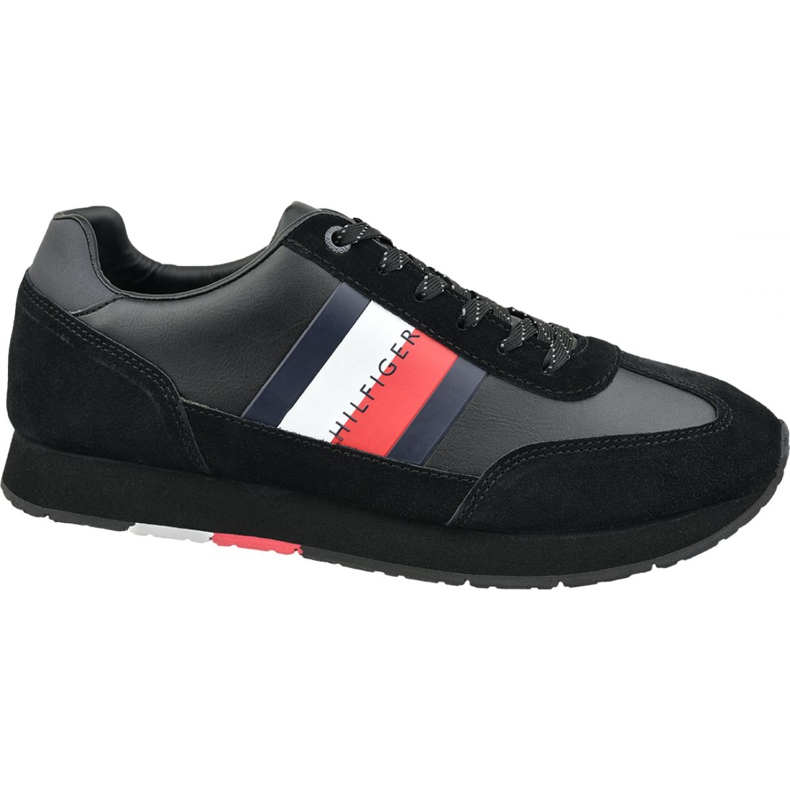 Încălțăminte Tommy Hilfiger Corporate Leather Flag Runner M FM0FM02380 990 negru